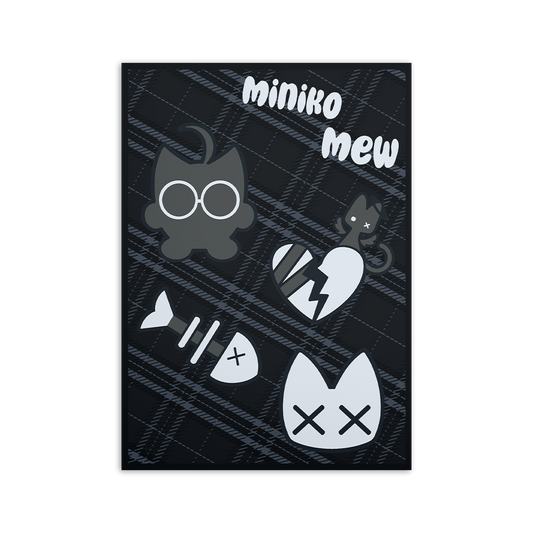 Miniko Mew | Goth Kitty - Sticker Sheet